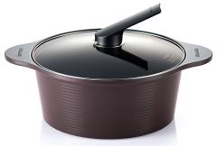 Happycall 28CM Die Cast High Stock Pot - Brown 3003-0022 (ACC281-C)