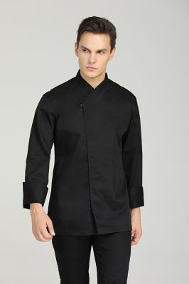 GREENCHEF Tarragon Black Chef Jacket (Long Sleeve) CBL8063PC