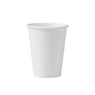 Hot Paper Cup - Plain White 12oz Single Wall (1000 pieces per ctn)