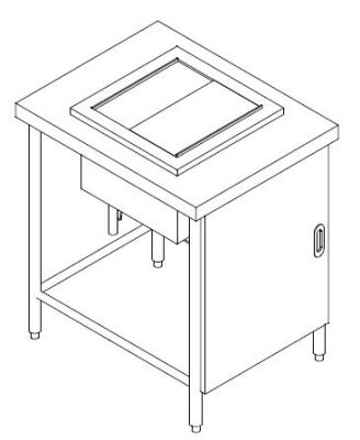 SS ICE BIN TABLE