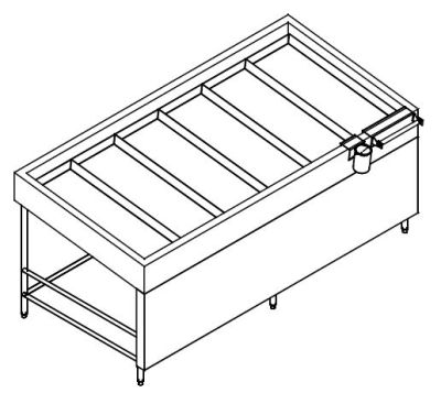 SS FRUIT DISPLAY INSULATED ICE BED COUNTER