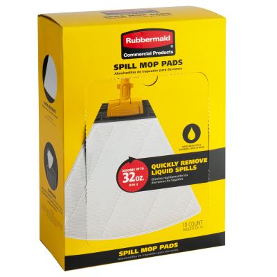 RUBBERMAID Spill Mop Pads 10 ct 2017059