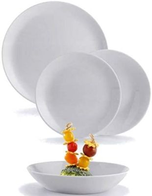 LUMINARC DIWALI GRANIT 18PC DINNER SET - 6 DINNER, 6 SOUP, 6 DESSERT P2921