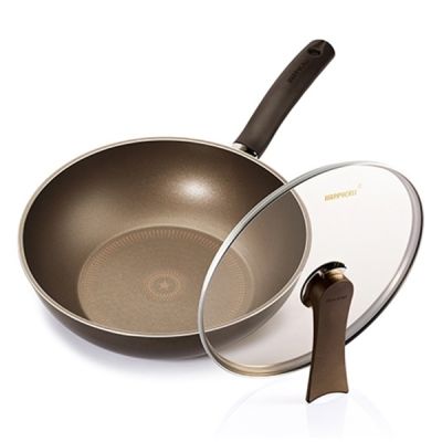 HAPPYCALL IH Gold 28cm Wok Pan With Lid 3900-0160