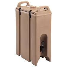 CAMBRO 5 Gallon Insulated Camtainer Beverage Dispenser 500LCD (Coffee Beige)