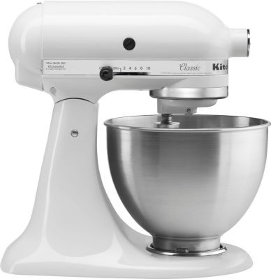 KITCHENAID 4.3L Classic Tilt Head Stand Mixer (Matt White) 5K45SSBFW