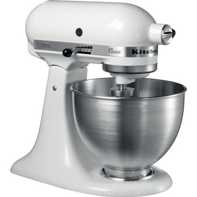 KITCHENAID 4.3L Classic Tilt Head Stand Mixer (Matt White) 5K45SSBFW