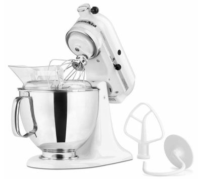 KITCHENAID 4.8L Artisan Tilt Head Stand Mixer (White) 5KSM150PSBWH