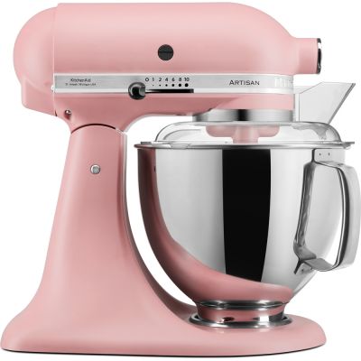 KITCHENAID 4.8L Artisan Tilt Head Stand Mixer with Twin Bowls (Matte Dried Rose) 5KSM175PSBDR