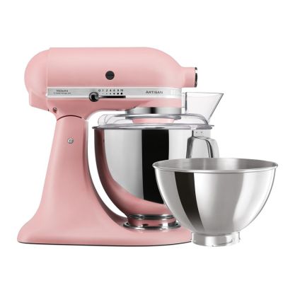 KITCHENAID 4.8L Artisan Tilt Head Stand Mixer with Twin Bowls (Matte Dried Rose) 5KSM175PSBDR