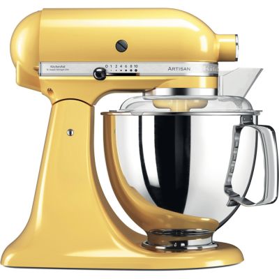 KITCHENAID 4.8L Artisan Tilt Head Stand Mixer with Twin Bowls (Majestic yellow) 5KSM175PSBMY