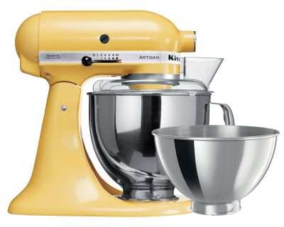 KITCHENAID 4.8L Artisan Tilt Head Stand Mixer with Twin Bowls (Majestic yellow) 5KSM175PSBMY