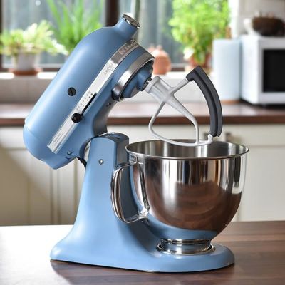 KITCHENAID 4.8L Artisan Tilt Head Stand Mixer with Twin Bowls (Matte Blue Velvet) 5KSM175PSBVB