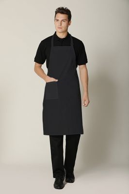 GREENCHEF Bib Apron - Black ABB610PC