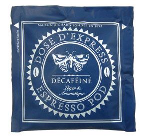 Cafes Richard Espresso Pods DECAFFEINATED (Box of 25 pods)