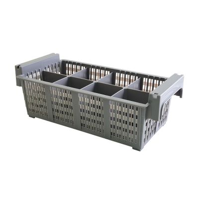 JD-4089-GY 8 COMPARTMENT FLATWARE BASKET (GREY) CHN-BASKET-030