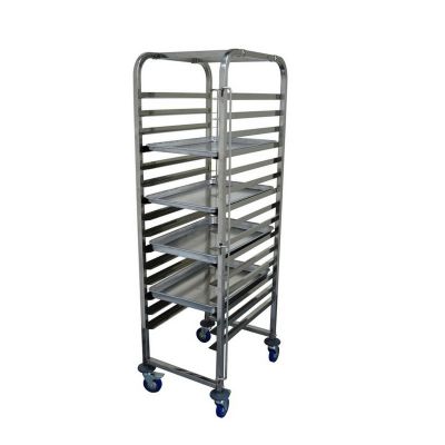 A10401 S/S 15-TIER 60x40CM TRAY TROLLEY CHN-TROLLY-019