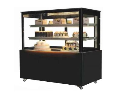 CN 3 Tier Floor Standing Cake Showcase - 5 FT (Black Paint Steel Base) CN-RCS1500-3L-S.HO08-P