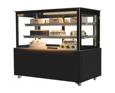 CN 3 Tier Floor Standing Cake Showcase - 6 FT (Black Marble Base) CN-RCS1800-3L-S.HO08-M