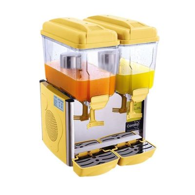 COROLLA 2 Tank Juice Dispenser With Unbreakable Polycarbonate Bowl (Yellow) COROLLA-2SY