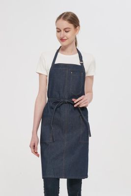 GREENCHEF Taylor Demko Bib Apron (Blue Denim) DEM819DEN