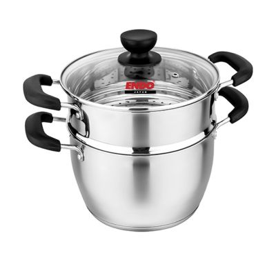 ENDO 22cm 2-Tier Stainless Steel Steamer E-S222T