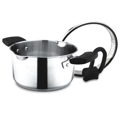 ENDO 20cm Stainless Steel Stock Pot with Pouring Spouts + Colander Cover E-SP20(P)