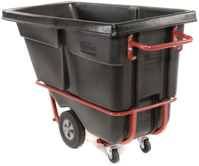 RUBBERMAID Standard Tilt Truck (Black) FG130500BLA (1/2 Cubid Yd), FG131500BLA (1 Cubic Yd)