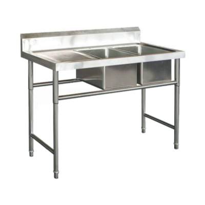 FRESH Double Bowl Sink Table FST1500-2LT