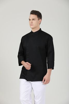 GREENCHEF Thyme Black Chef Jacket (Long Sleeve) CBL8004PC