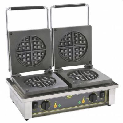 ROLLER GRILL Double Round Waffle Baker GED-75