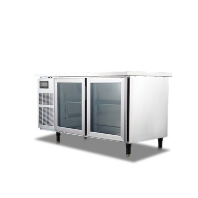 FREZMAC SS 2 DOOR UNDERCOUNTER CHILLER 1500MM (GLASS DOOR) FMT-5CG