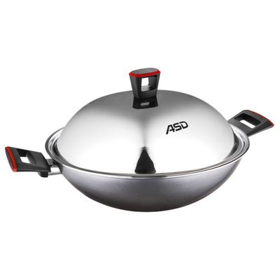 ASD Gusto Red Non-Stick Chef Wok + Stainless Steel Cover HP8536-RD HP8540-RD