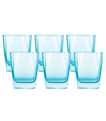 LUMINARC Sterling 6pc 300ml Ice Blue Old Fashioned Glass Set J1582