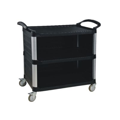 JIWINS MULTIDUTY SERVICE CART/ HALF OPEN (BLACK) JW-SED