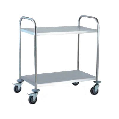 JIWINS 2-Tier S/S SERVING TROLLEY (SQUARE TUBE) JW-TS285