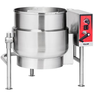 VULCAN 40 GALLON ELECTRIC FLOOR MOUNTED TILTING STEAM KETTLE K40ELT