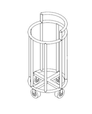 Stainless Steel Linen Trolley