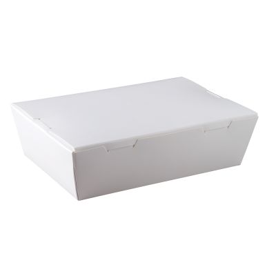 Plain White Paper Lunch Box (800 pieces per ctn)