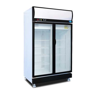 [PRE-ORDER] SNOW 2 Door Display Upright Chiller | 1240 x 735 x 2075 (BLACK FRAME) LY1000BBC-HB