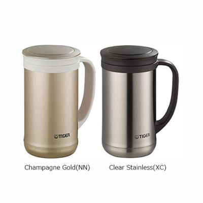 TIGER 0.5L Stainless Steel Desk Mug (Champagne Gold/ Clear Stainless) MCM-T050 (NN/ XC)