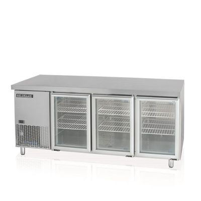 MODELUX GLASS 3 DOOR COUNTER CHILLER MGRT-3D6-1800