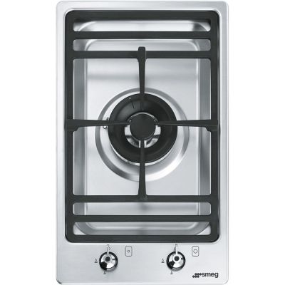 SMEG DOMINO HOBS 1 Classic Gas Hob 30cm, Ultra Low Profile PGF31G