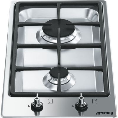 SMEG DOMINO HOBS 2 Classic Gas Hob 30cm, Ultra Low Profile PGF32G