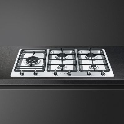 SMEG 5 Classic Gas Hob 90cm, Ultra Low Profile PS906