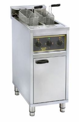 ROLLER GRILL Twin Tank Electric Floor-Standing Fryer RFE20C