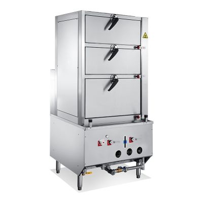 NEWWAY Gas Environmental Three Deck Steam Cabinet SCH-900-D