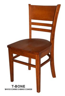 T-bone Dining Chair | Wooden Seat 