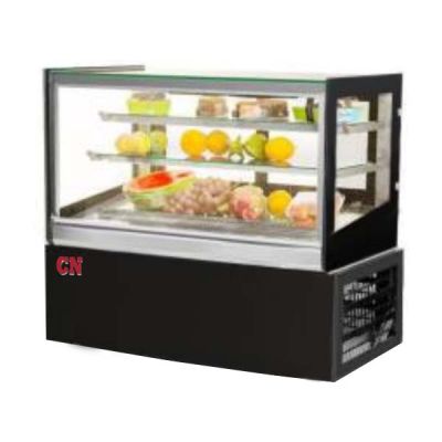 CN UNITED Table Top Rectangular Display Chiller Showcase – Black Base TRC900B