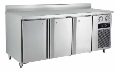 FRESH 3 Doors Counter Refrigerator Freezer (6FT C/W BackSplash) K-DWF18M3-76B